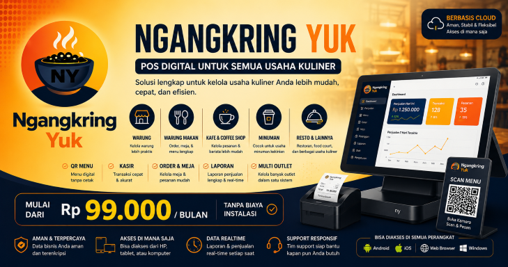 Ngangkring Yuk — QR Menu, kasir digital, dan POS angkringan untuk warung makan
